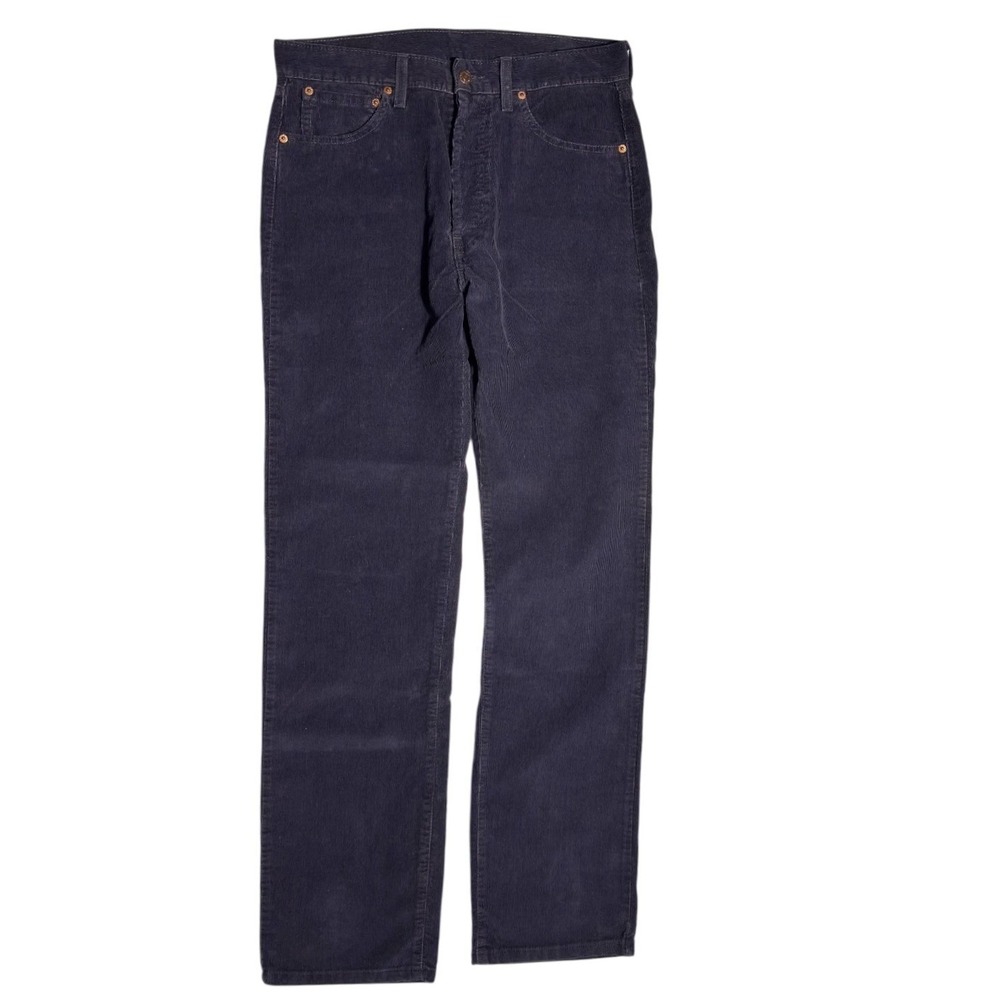 Vintage Levis Corduroy Pants Mens‎ 33x34 Navy Blue Straight Leg Y2K